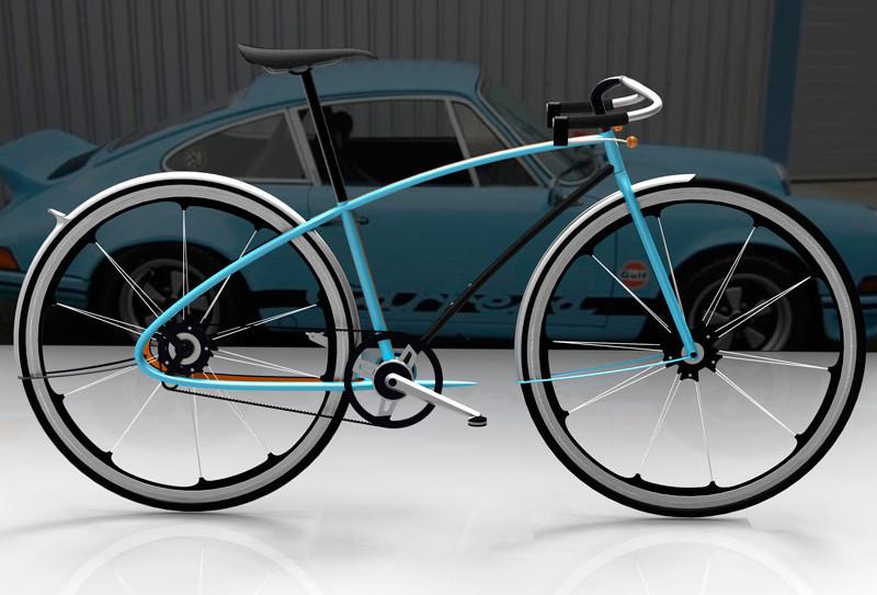 A bike inspired by the Porsche 911